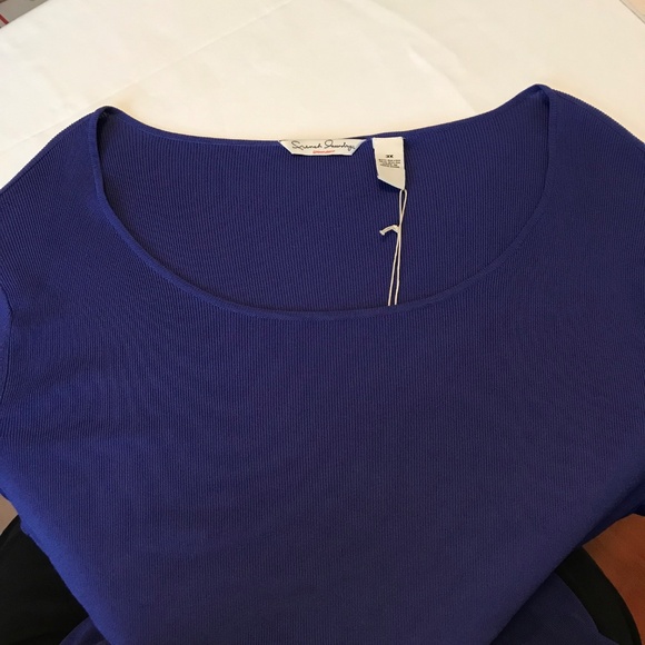 FRENCH LAUNDRY Ribbed Knit Sweater Lightweight Top Purple Women’s Plus Size 3X - Picture 14 of 16